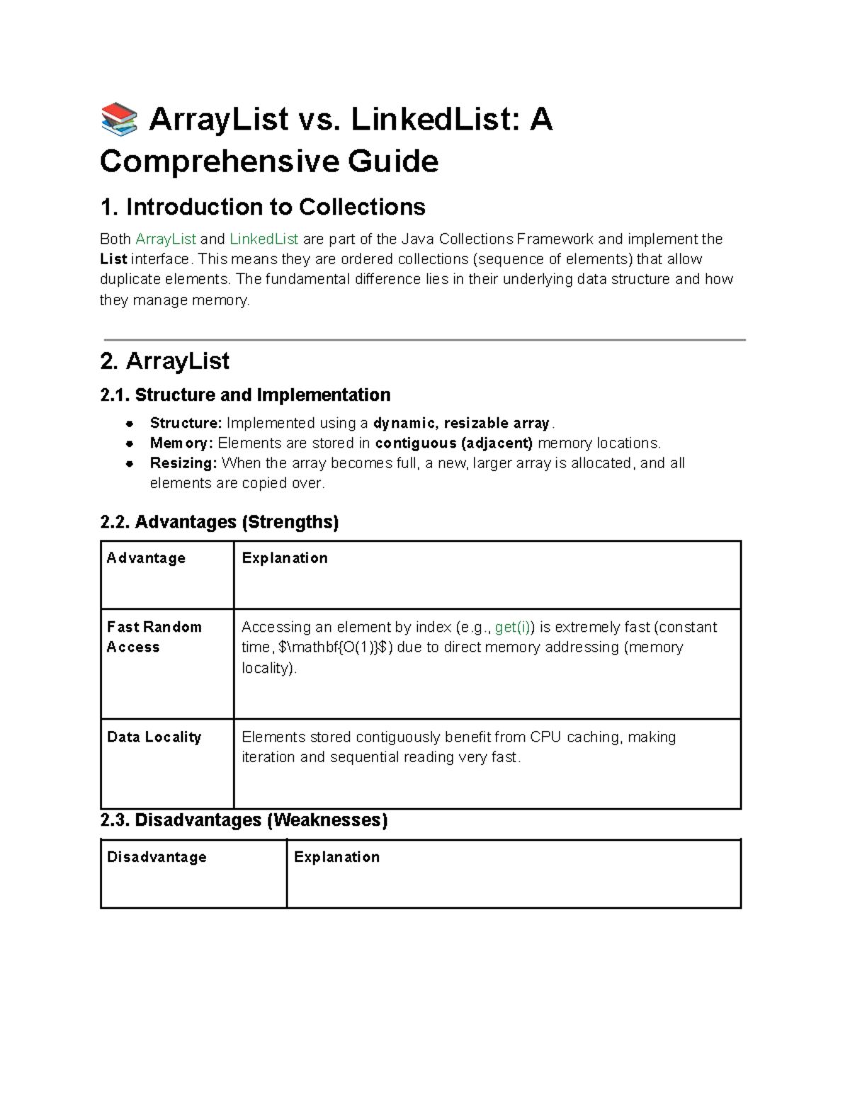 📚 ArrayList vs LinkedList: A Detailed Comparison Guide - Studocu