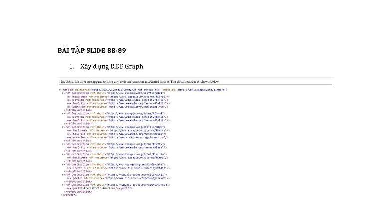 BÀI TẬP RDF VÀ RDFS - sdvbb - BÀI T ẬP SLIDE 88- Xây d ựng RDF Graph Bi ...