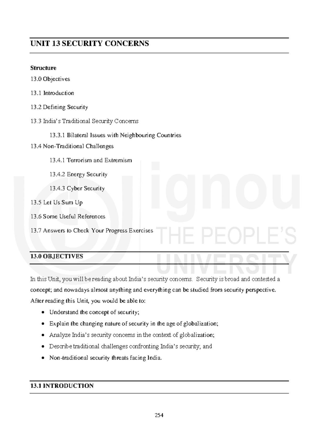 Unit-13 security concern - UNIT 13 SECURITY CONCERNS Structure 13 ...