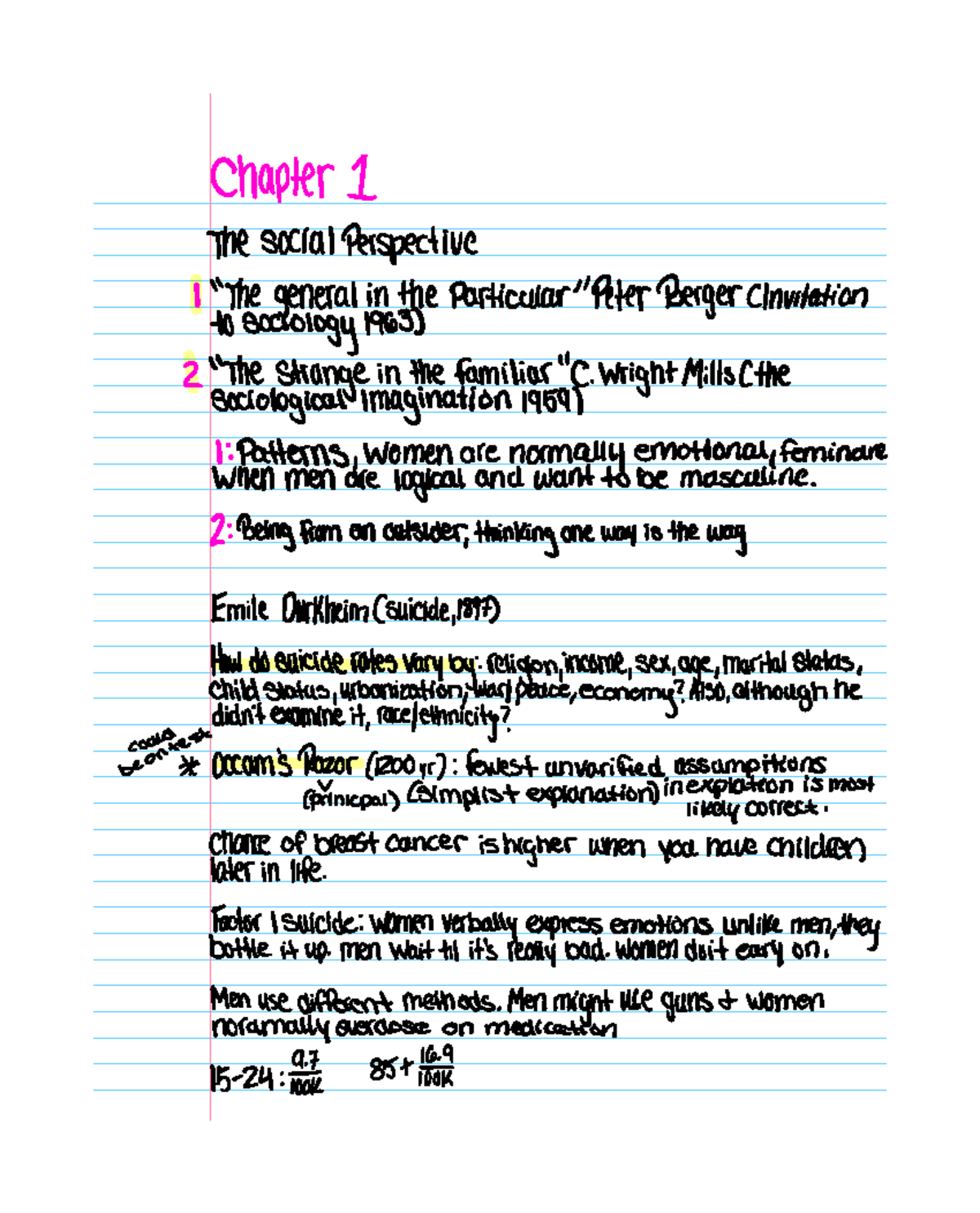 Sociological Perspectives: Key Theorists & Concepts (SOC101) - Studocu