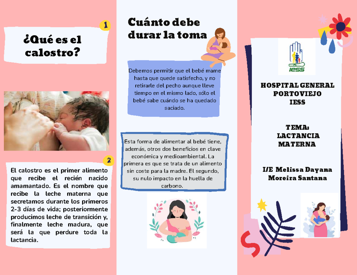 Calostro y Lactancia Materna: Beneficios y Duración de la Toma - Studocu
