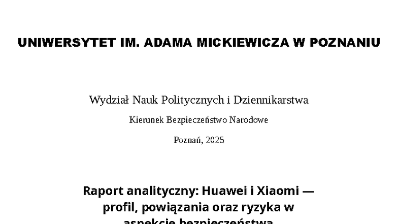 Raport analityczny: Huawei i Xiaomi w kontekście bezpieczeństwa (BN ...