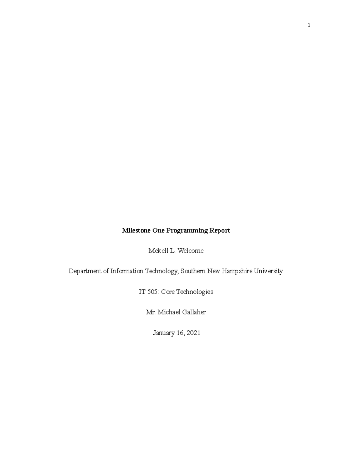 IT 505: Milestone One Programming Report on JavaScript Components - Studocu