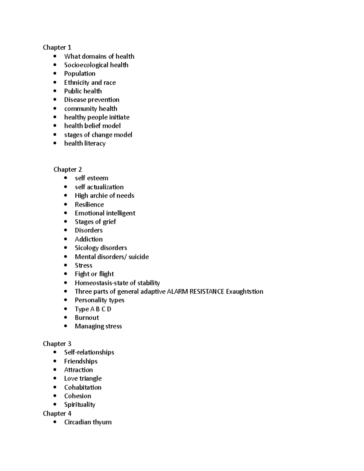 Health and Fitness Chapters 1-4 Test Study Guide - Studocu