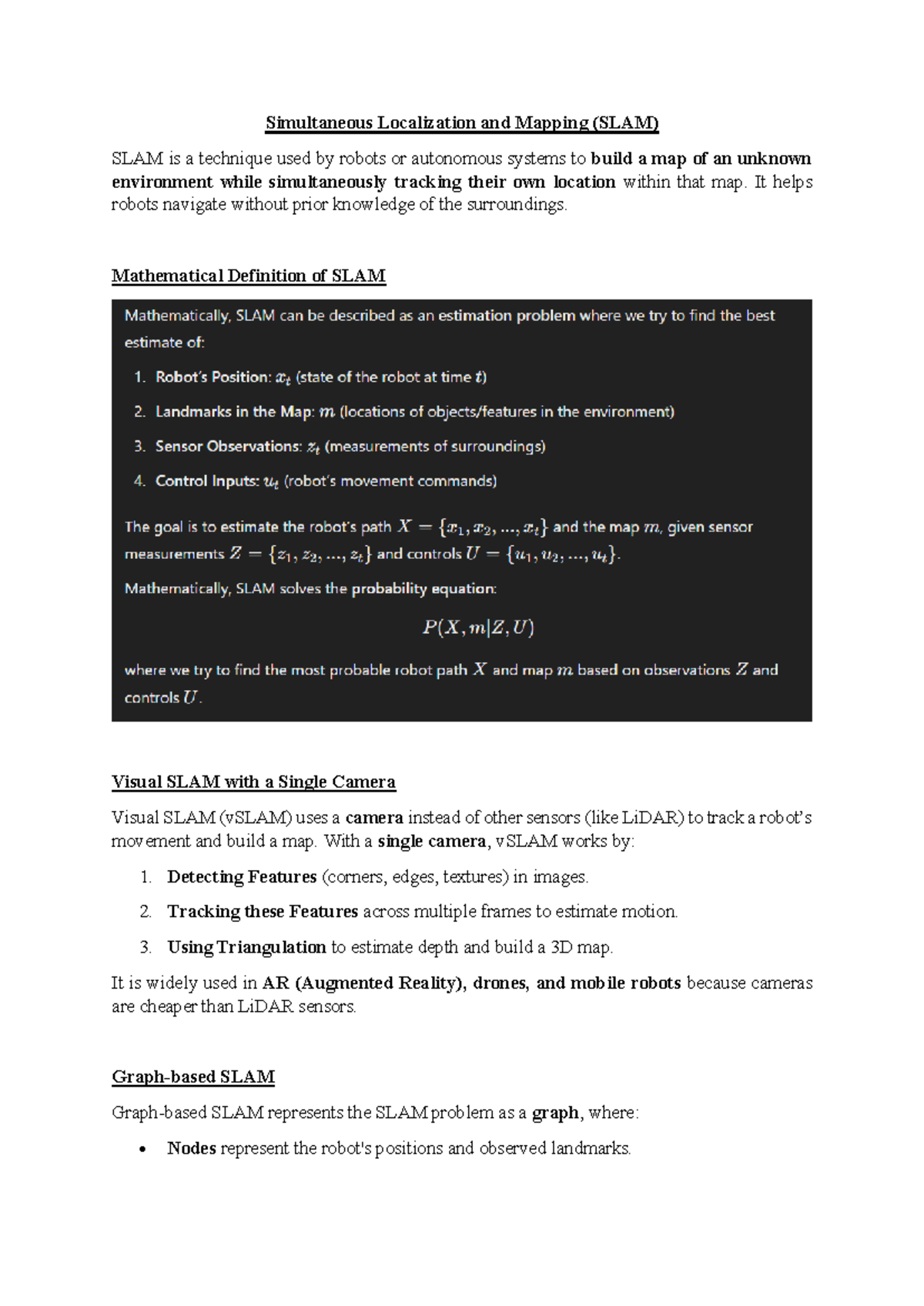 M4-SLAM: Comprehensive Notes on Simultaneous Localization and Mapping ...