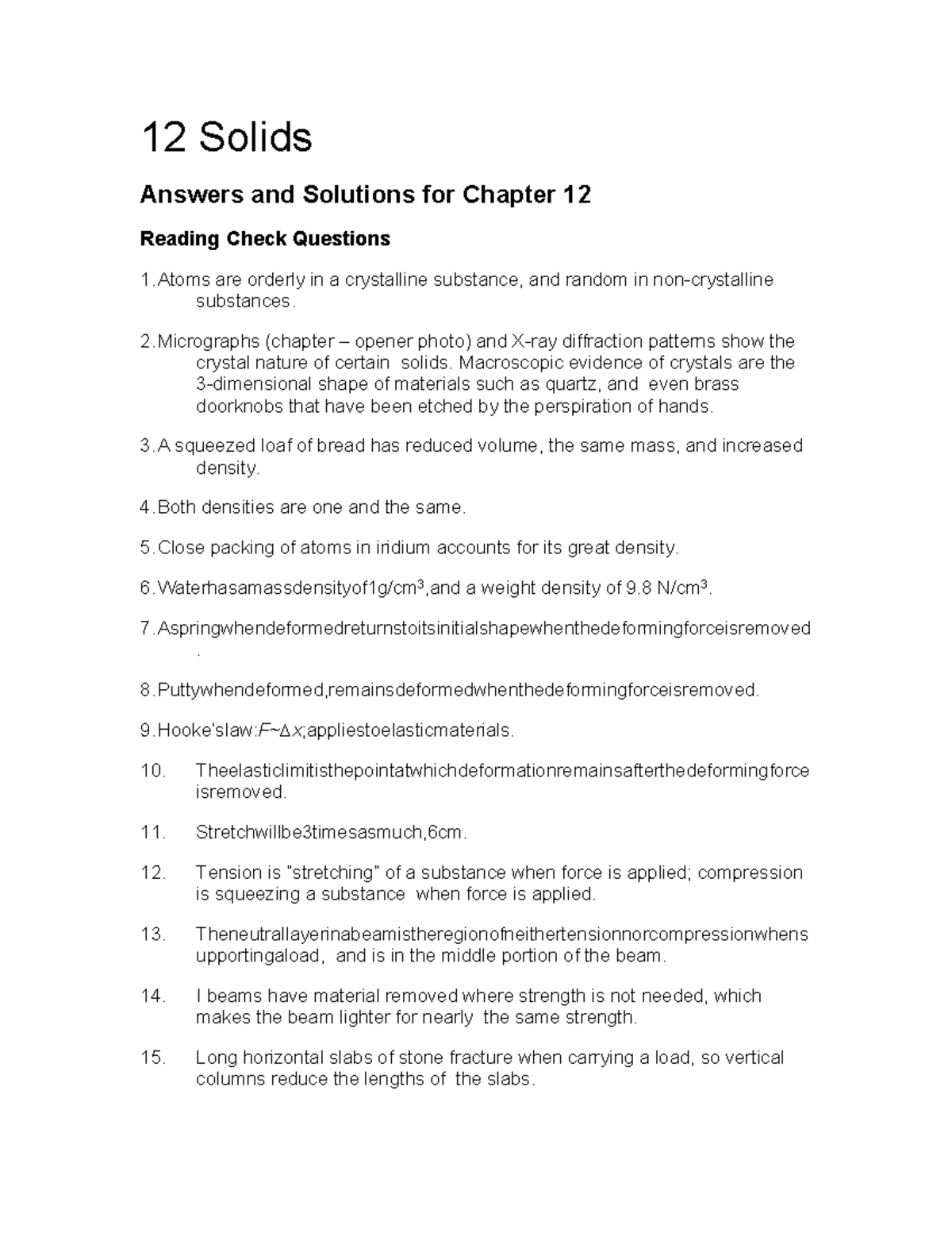 Chapter 12 solutions - Lecture notes 12 - 12 Solids Answers and ...