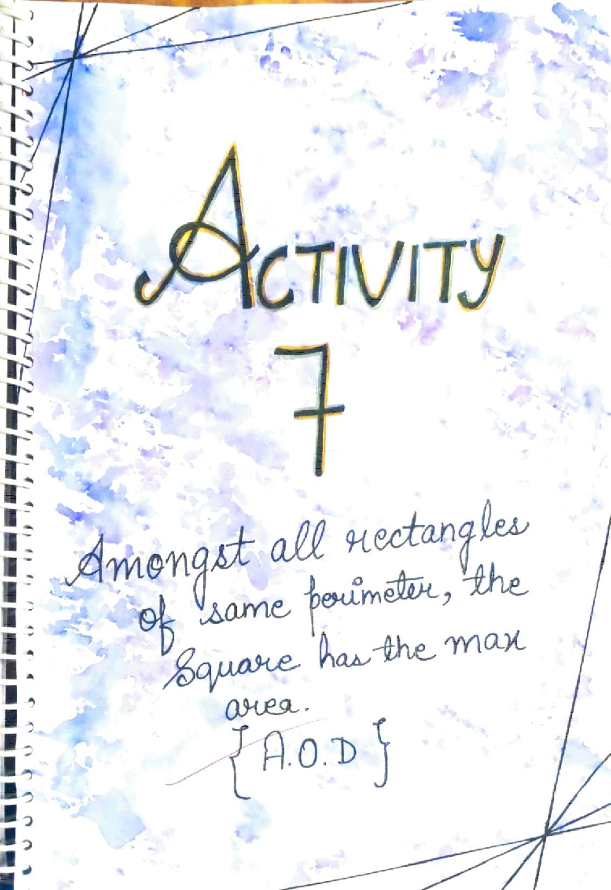 Practical File for Maths: CTVITY and Geometric Calculations (PDF) - Studocu