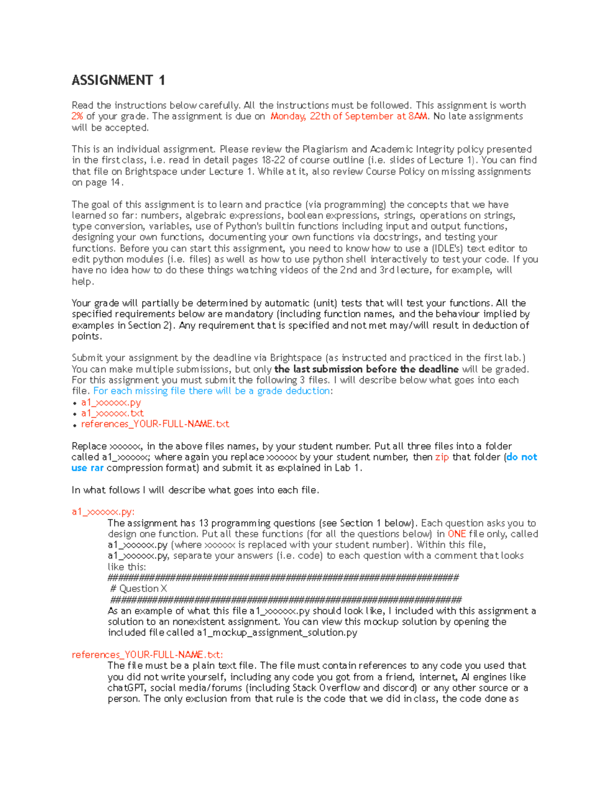 A1-2025: Individual Assignment 1 Instructions and Requirements - Studocu