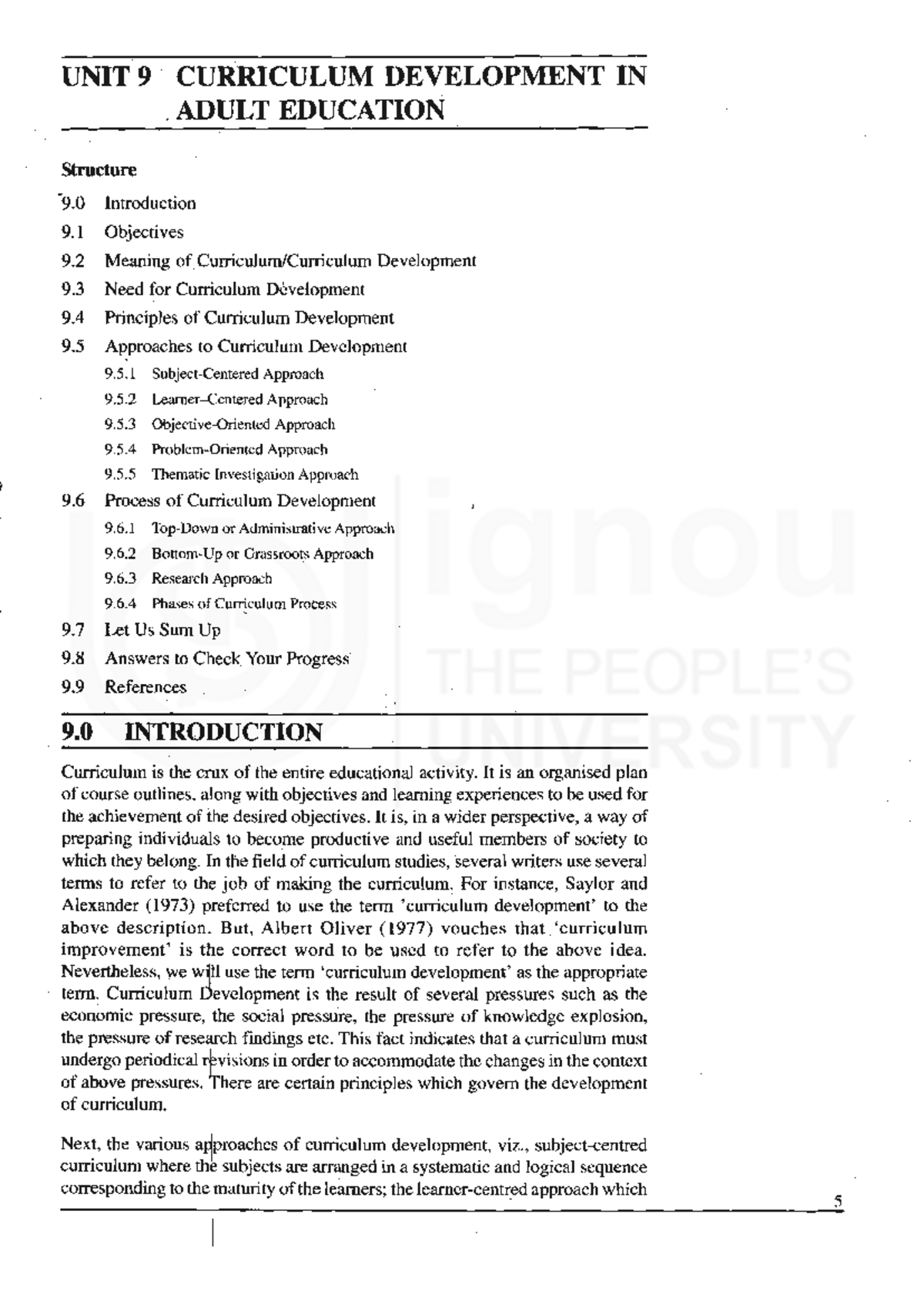 Unit 9: Curriculum Development in Adult Education - Studocu