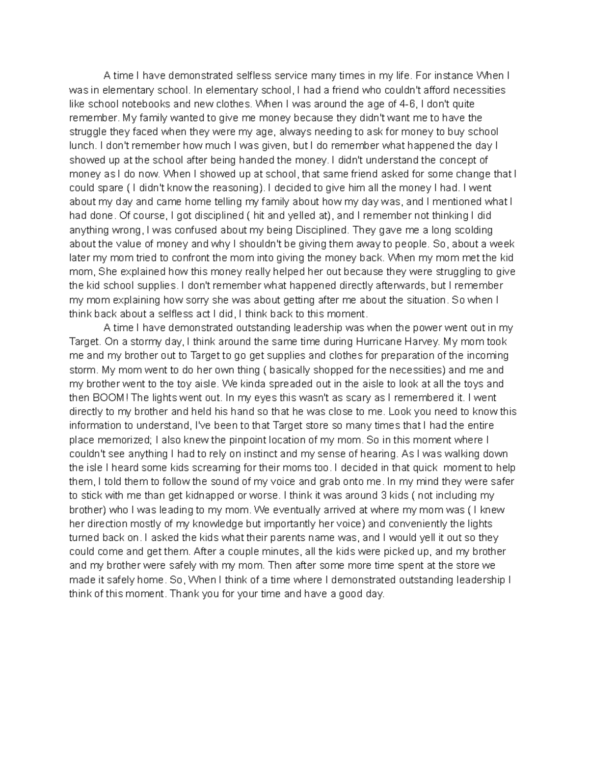 NHS assigment - So this works for students - A time I have demonstrated ...