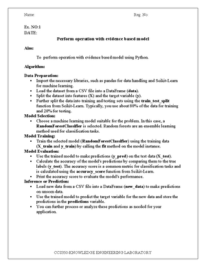 KE Unit 5 notes - KNOWLEDGE ENGINEERING UNIT - 5 NOTES LEARNING AND ...