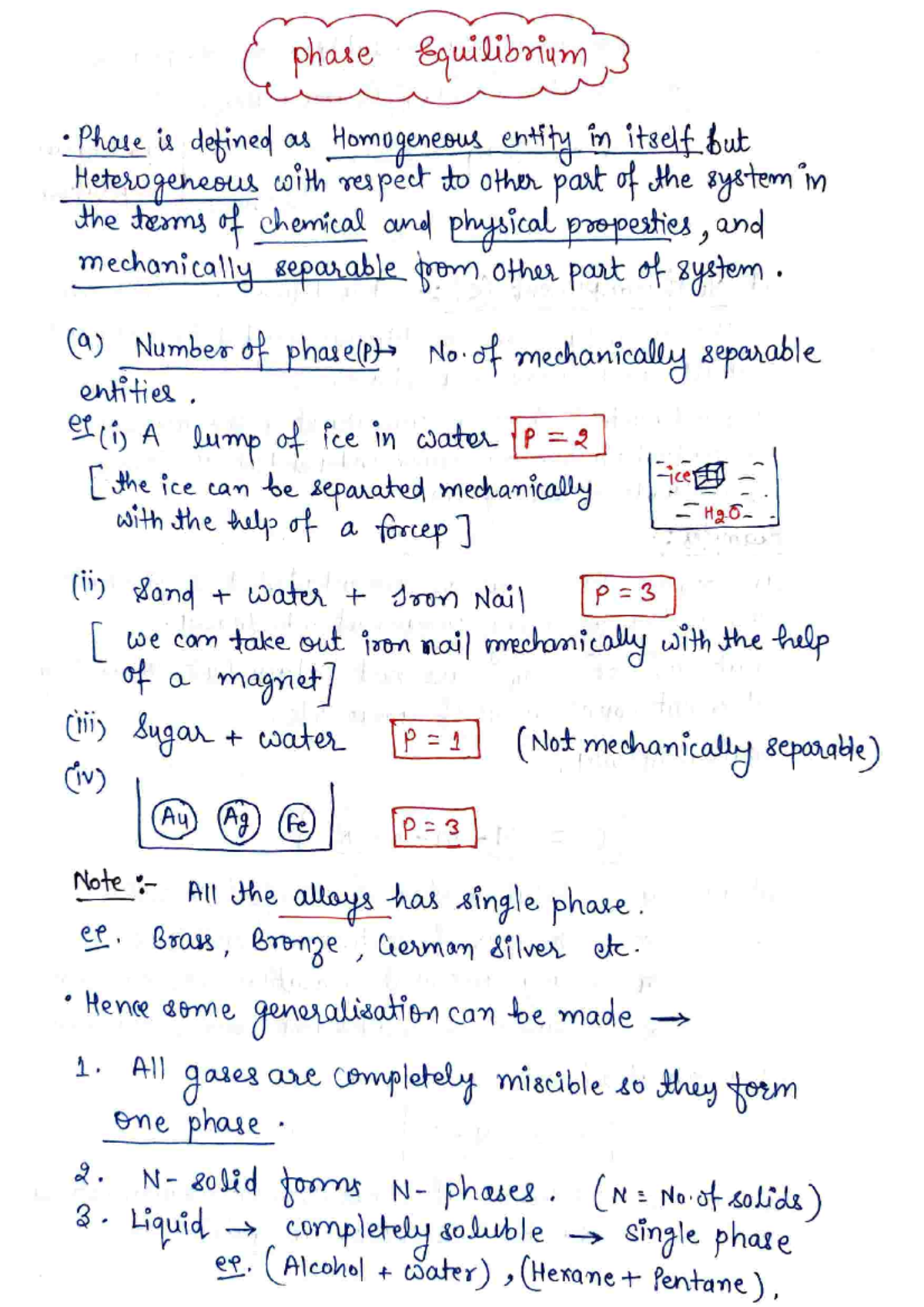 Phase Equilibrium Notes for Chemistry @CHEMNOTES 4U - Studocu