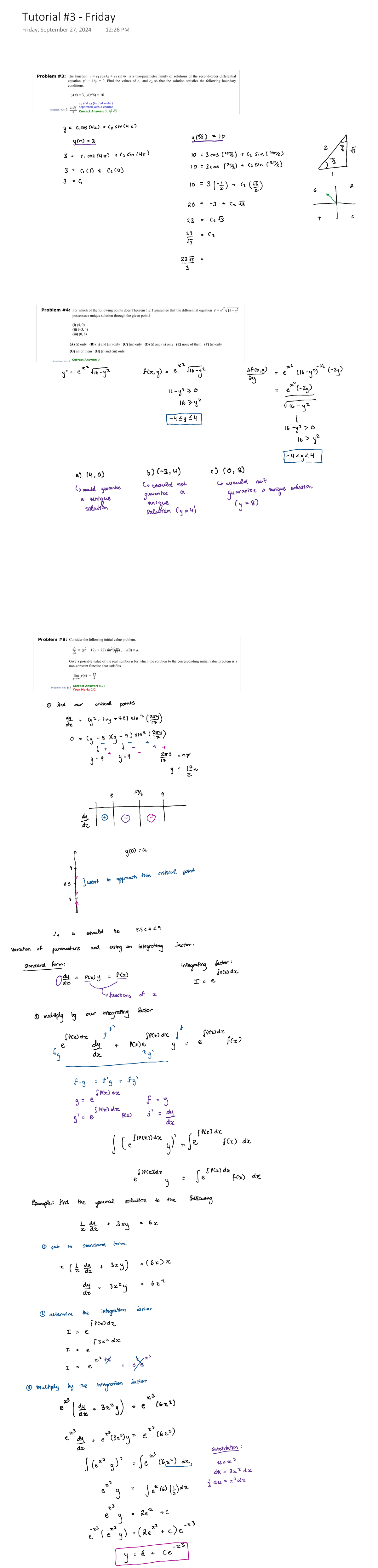 Week #3 - Tutorial Notes - Tutorial Friday Friday, September 27 2024 12 ...