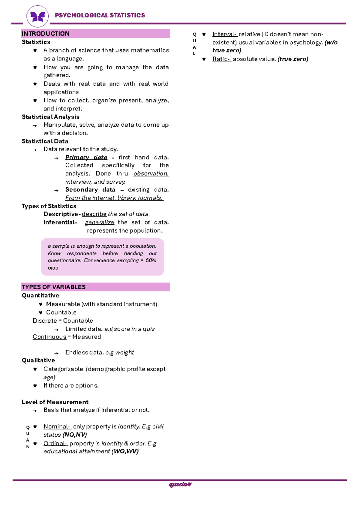 PSY 101: Introduction to Psychological Statistics Concepts and Methods ...