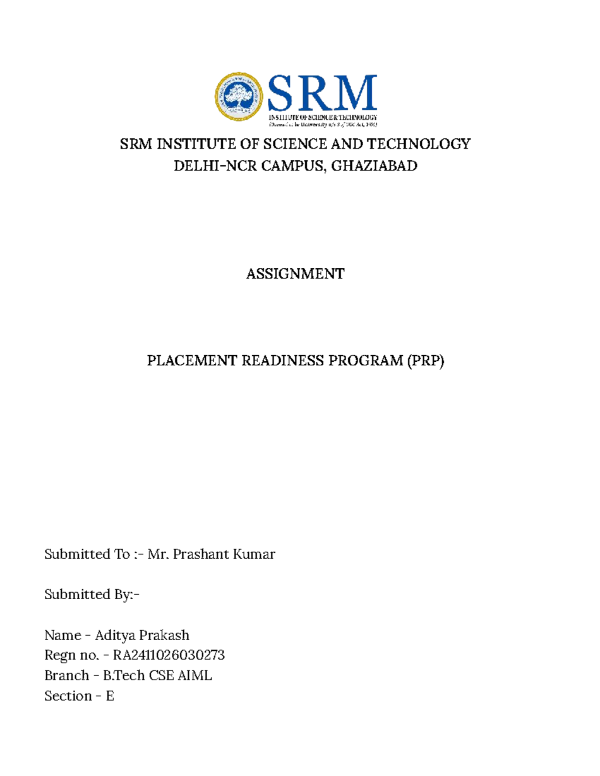 Data Analysis and Modeling Techniques in PRP Assgn 273 - Studocu