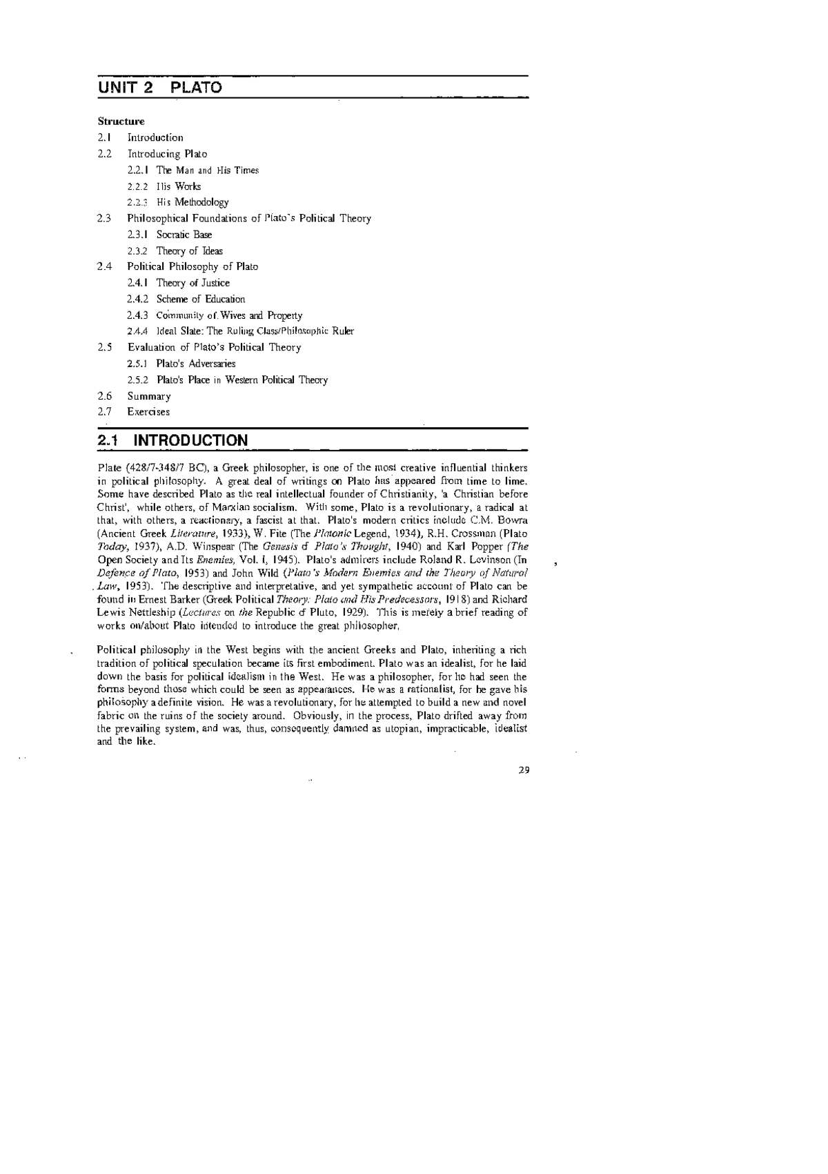 Ignou plato - notes - Structure 2 Iitroduction 2 Introducing Plato 2.2 ...