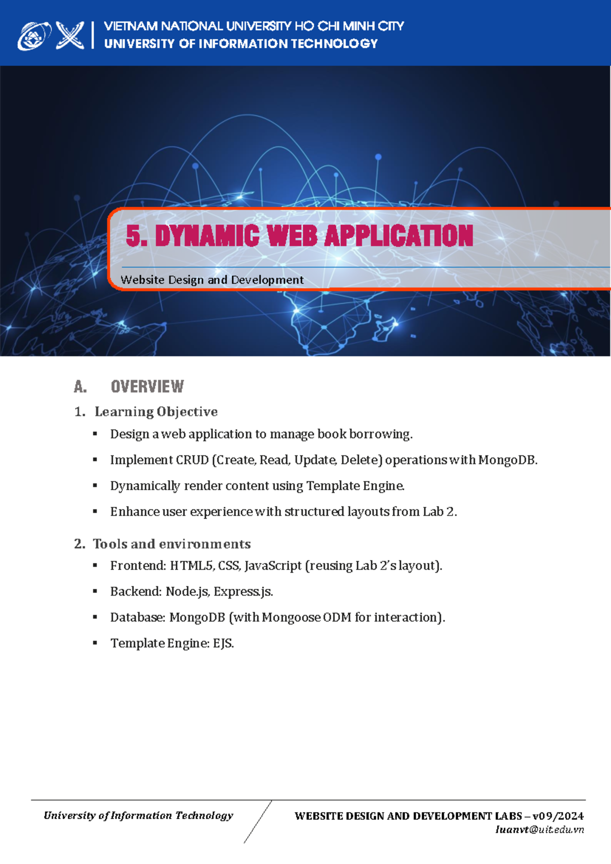 Lab 5 - Dynamic Web Application Development (UIT) - Studocu