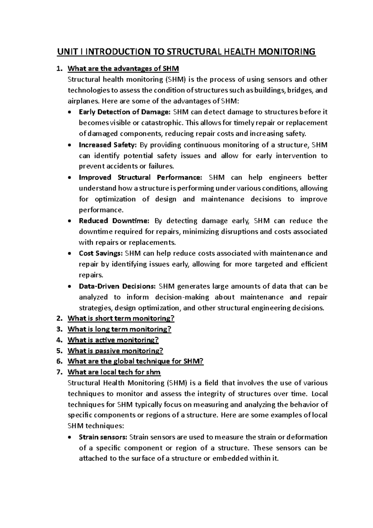 SHM 101: Comprehensive Overview of Structural Health Monitoring Principles - Document Preview