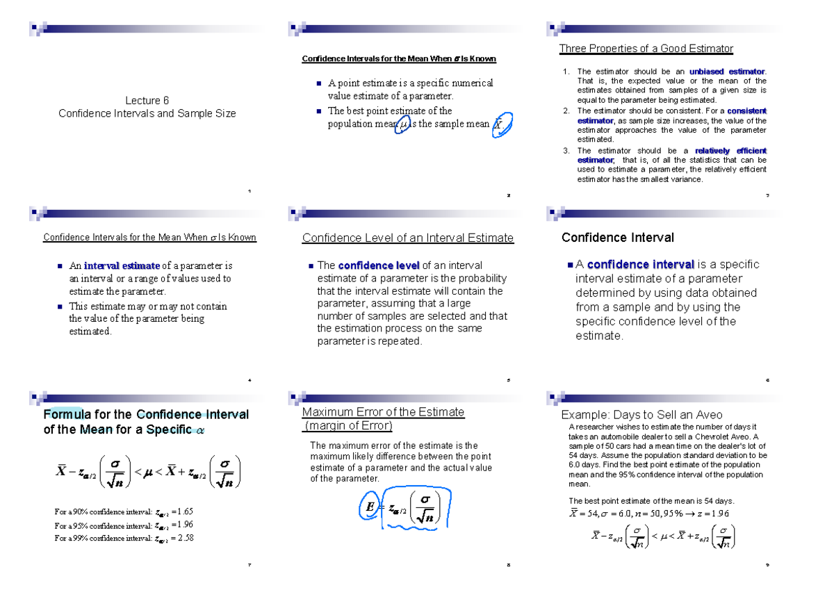1660127 - Hhfuykuyflfu utc ku6fiyygigi7 - Lecture 6 Confidence ...