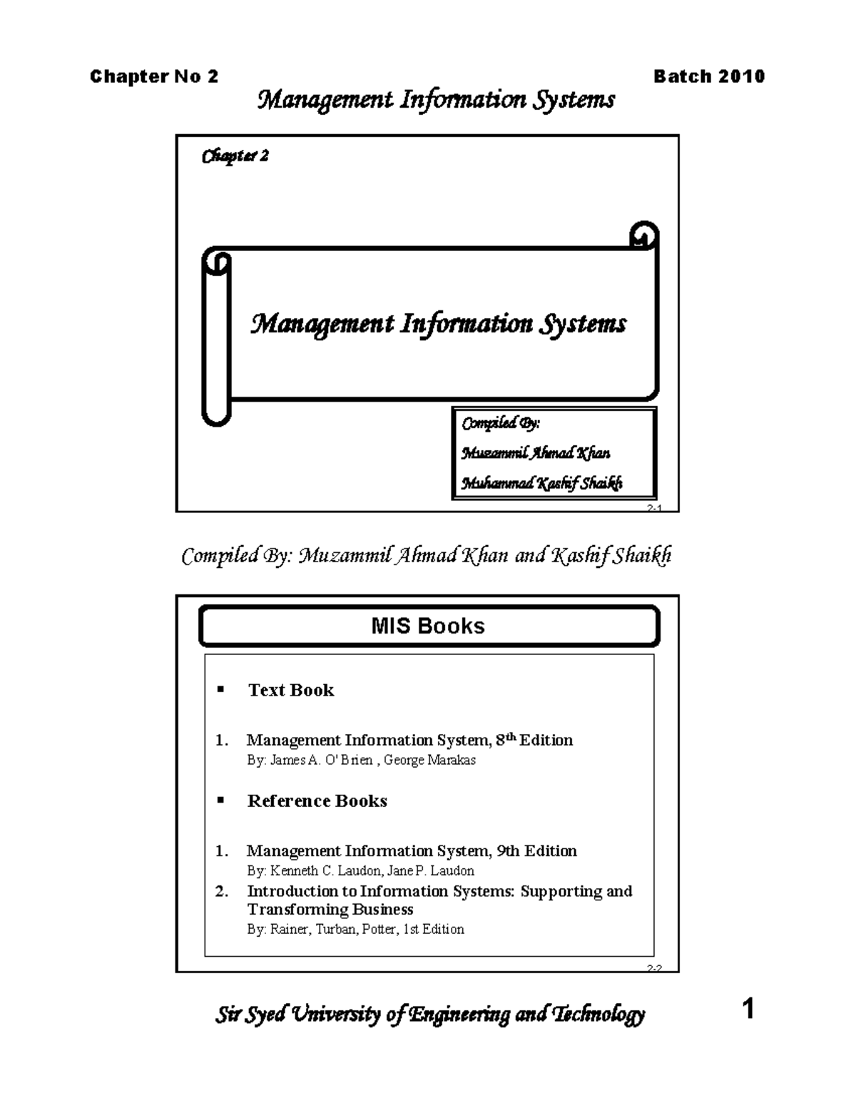 Silo - lecture notes - 1 Compiled By: Muzammil Ahmad Khan and Kashif ...