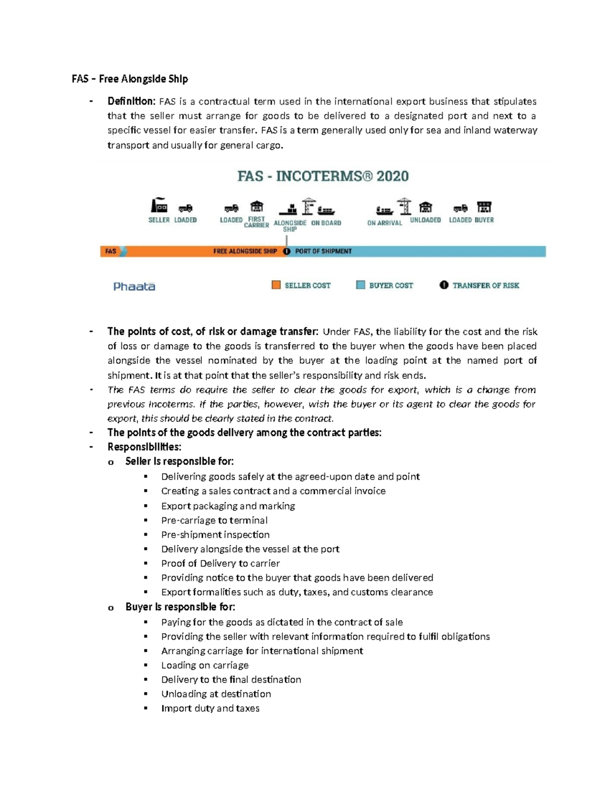 international interaction - FAS – Free Alongside Ship - Definition: FAS ...