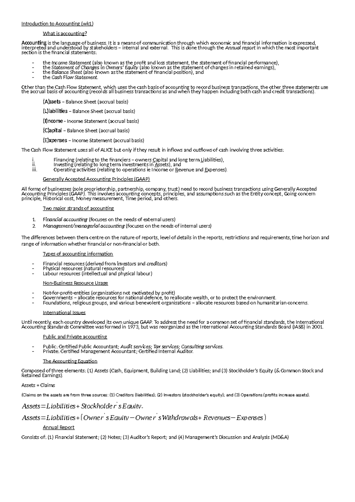 ACCT1001 (ACFI1001 2023) Final Exam Study Guide on Accounting ...