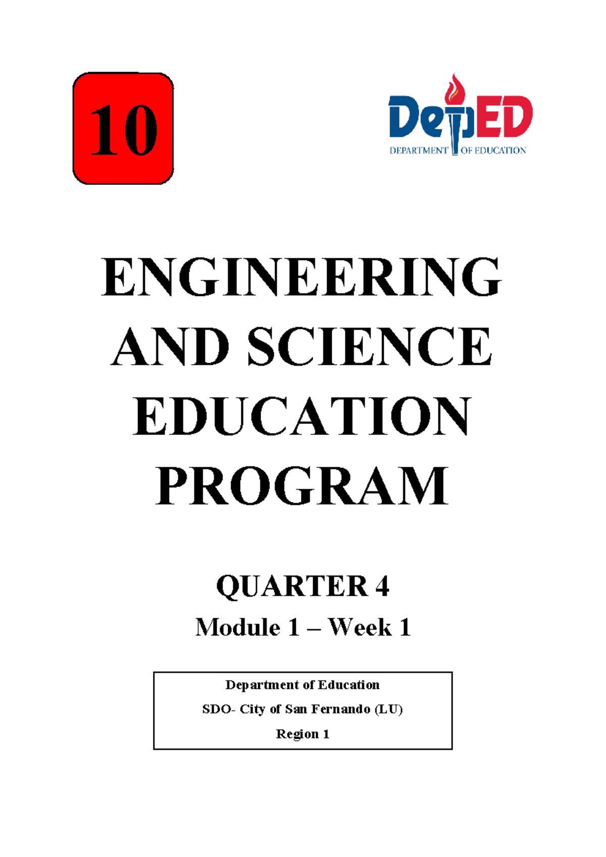 Q4 Week 1 Module 1: Basics of Electronics and Robotics Concepts - Studocu