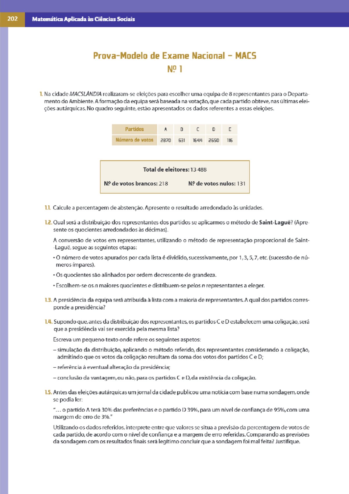 Modelo de Exame Nacional MACS: Prova Completa em PDF - Studocu