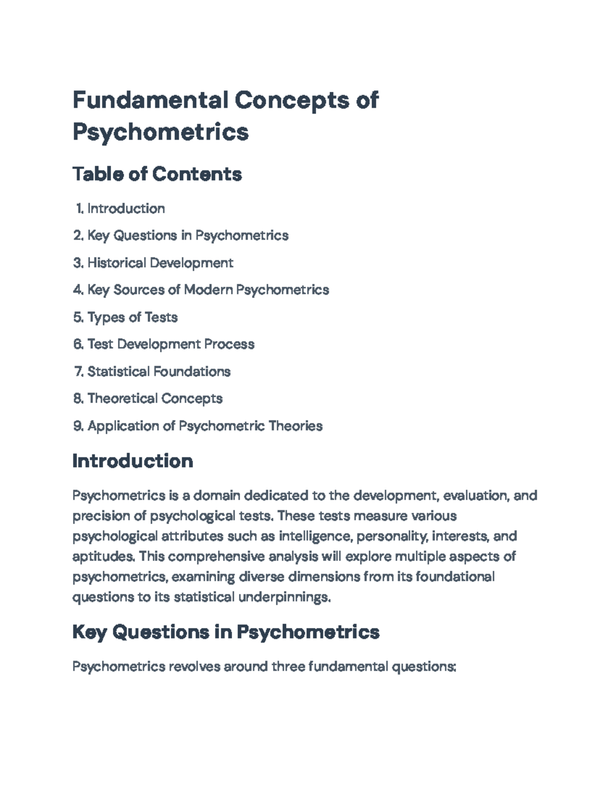 Exploring Fundamental Concepts in Psychometrics: A Comprehensive Guide ...
