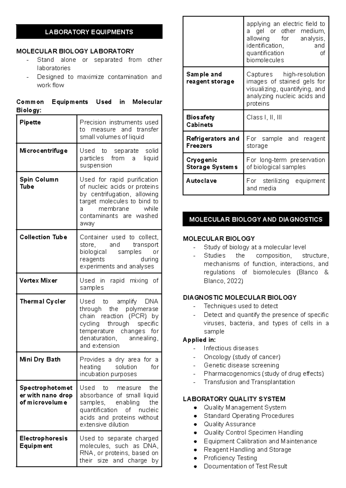Molbio Compiled - LABORATORY EQUIPMENTS MOLECULAR BIOLOGY LABORATORY ...