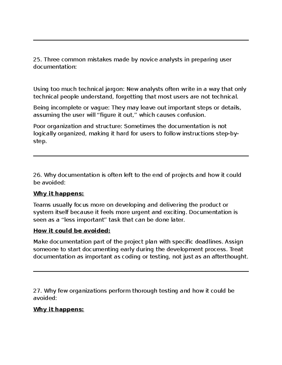 Document: Best Practices for User Documentation and Testing - Studocu