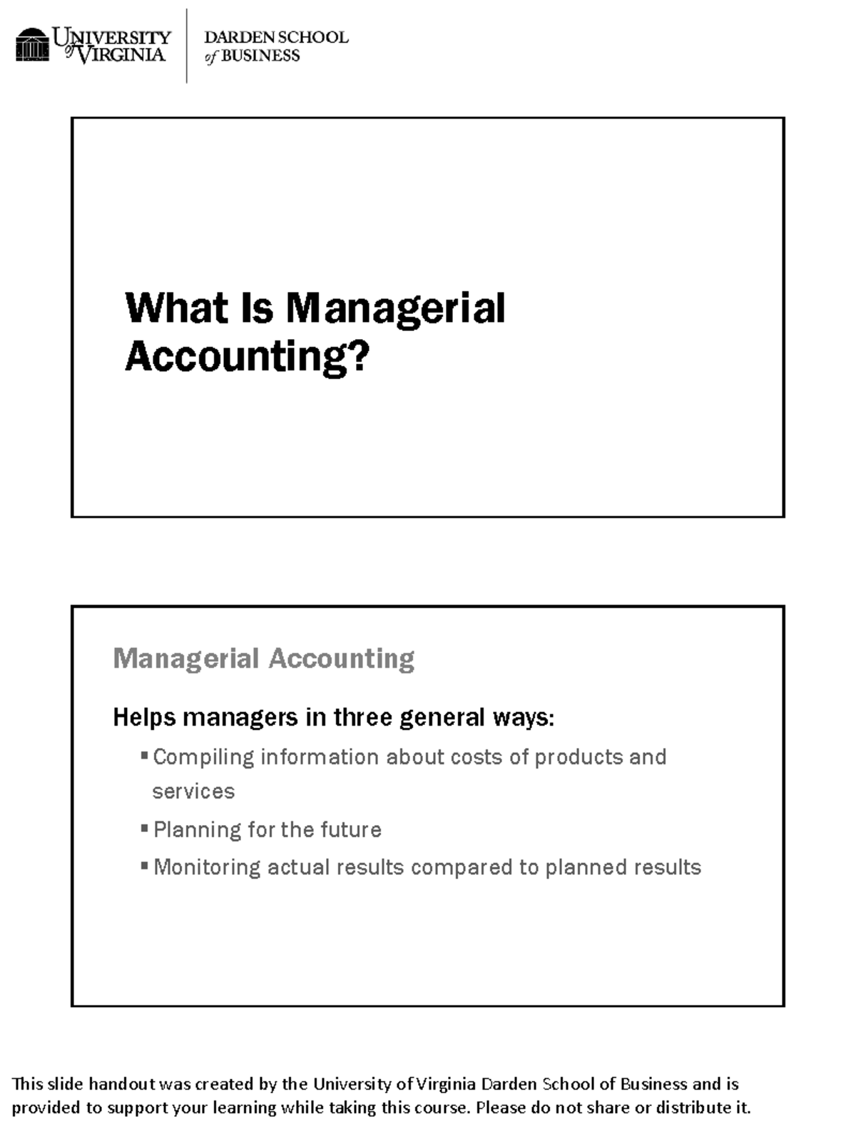 Managerial Accounting Overview: Key Concepts and Cost Classifications ...