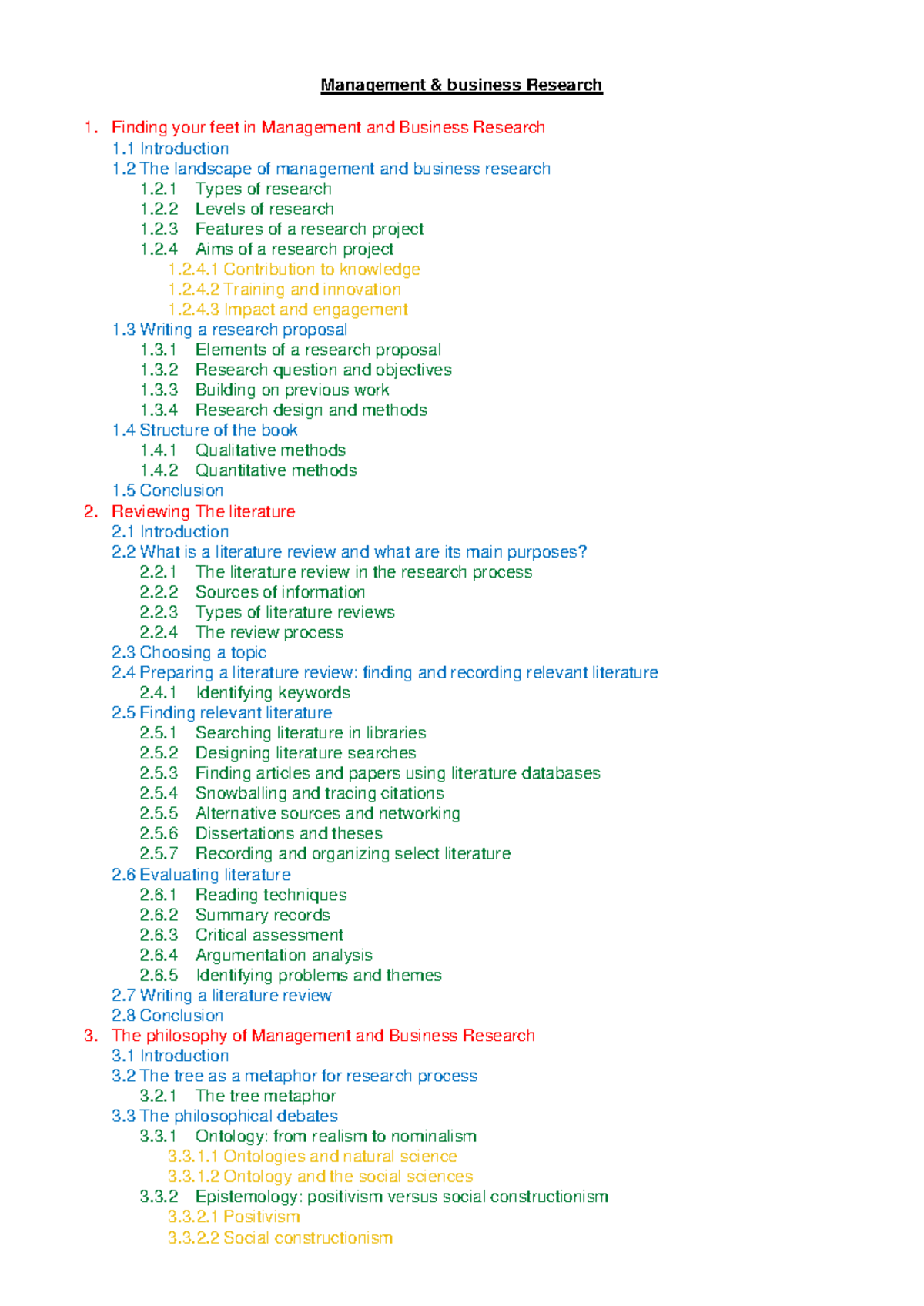 Book - chapters - Sammanfattning Management and Business Research ...