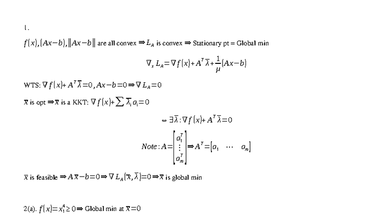 Tutorial 11 Answers: Convex Functions and KKT Conditions - Studocu