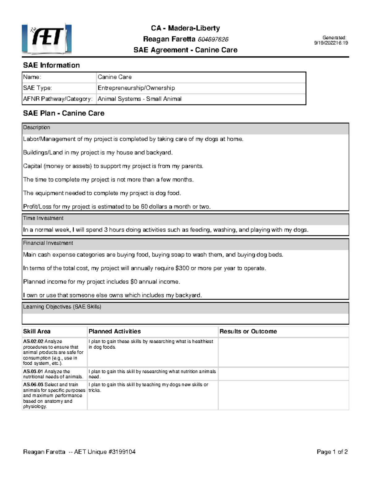 SAEAgreement 4589323 - sae agreement - CA - Madera-Liberty Reagan ...