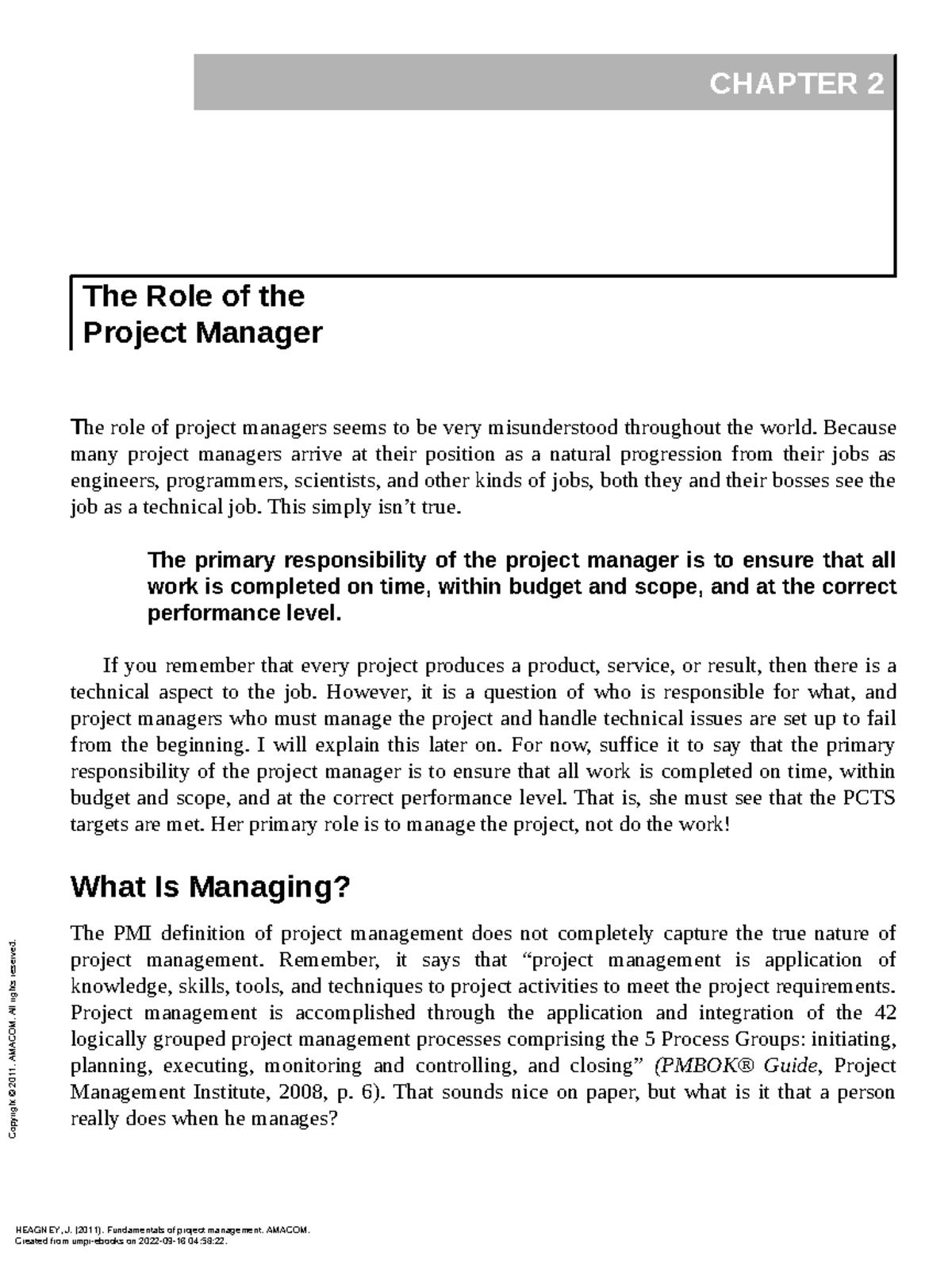 Leadership and Management in Project Management: Key Insights - CHAPTER ...