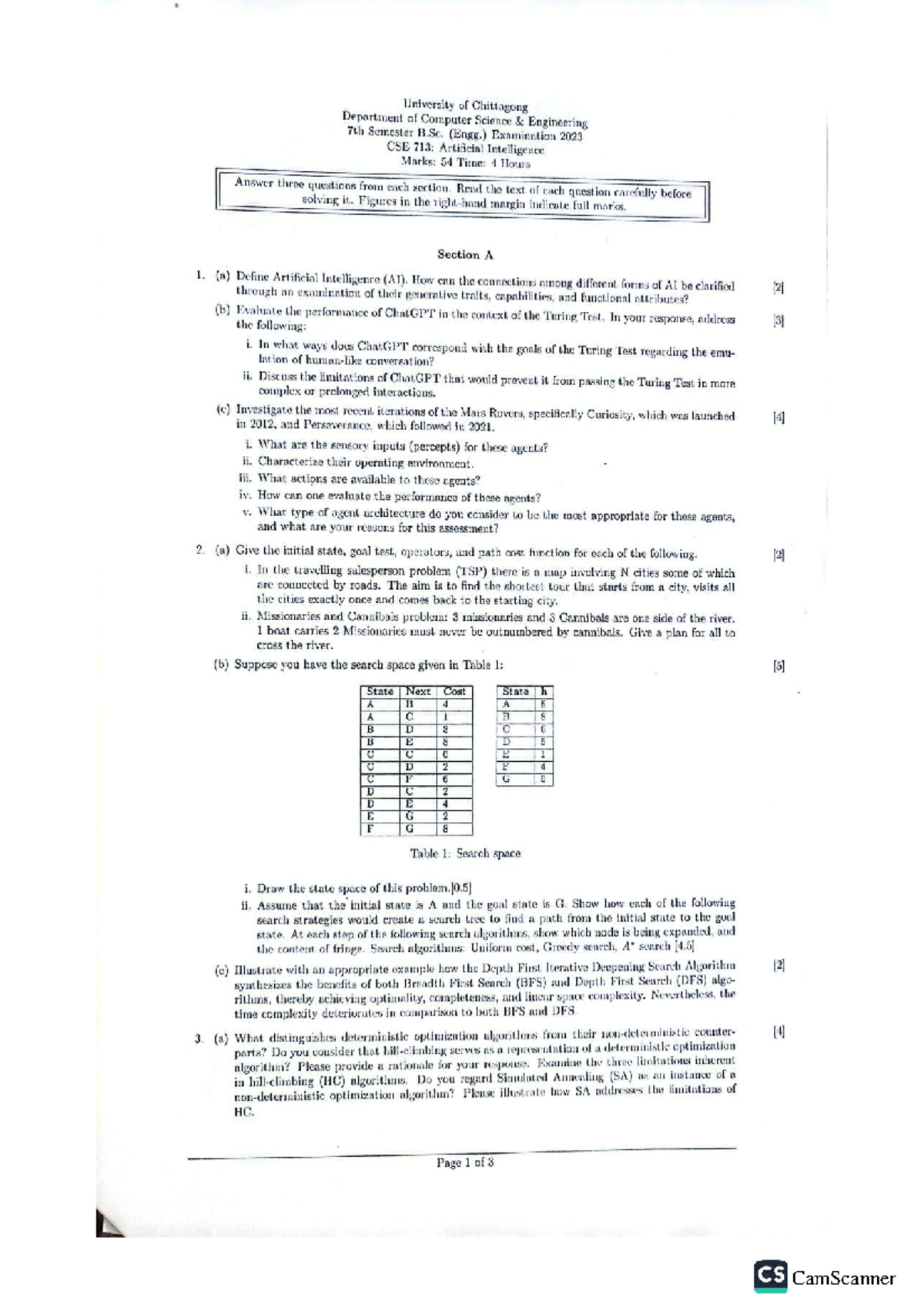 CSE 713: Comprehensive Study Guide for Artificial Intelligence (2017 ...