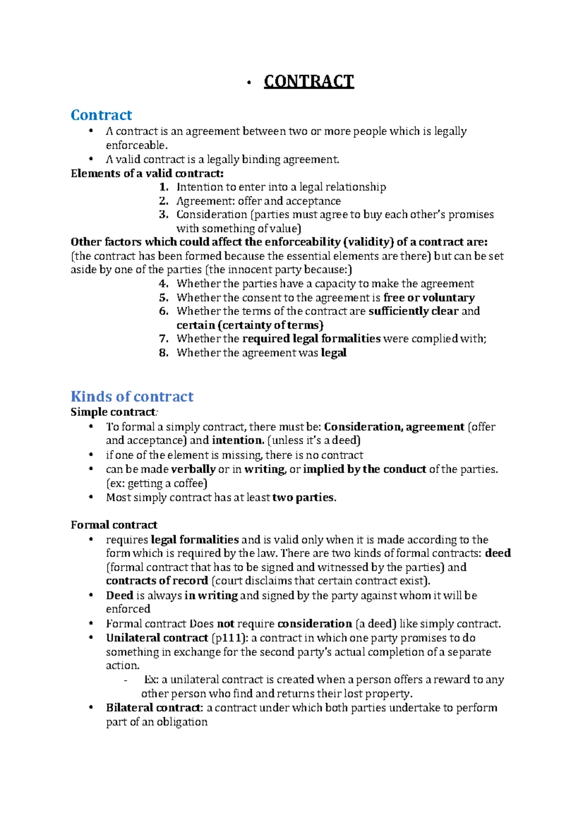 Contract Law: Incorporation of Terms and Signature Validity (LAWW ...