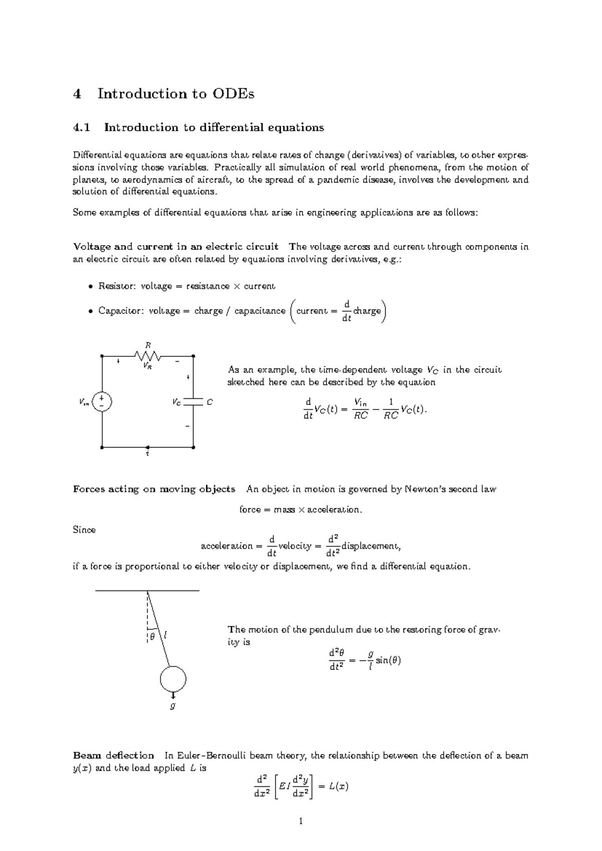 4 First Order ODEs - Lecture Notes on Differential Equations - Studocu