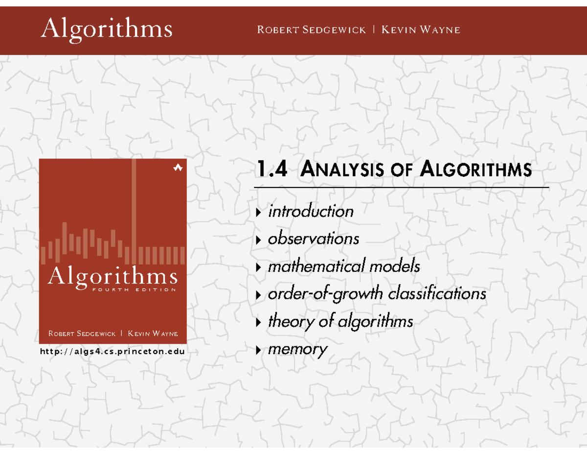 Analysis of Algorithms: Insights from Sedgewick & Wayne (CS Course ...