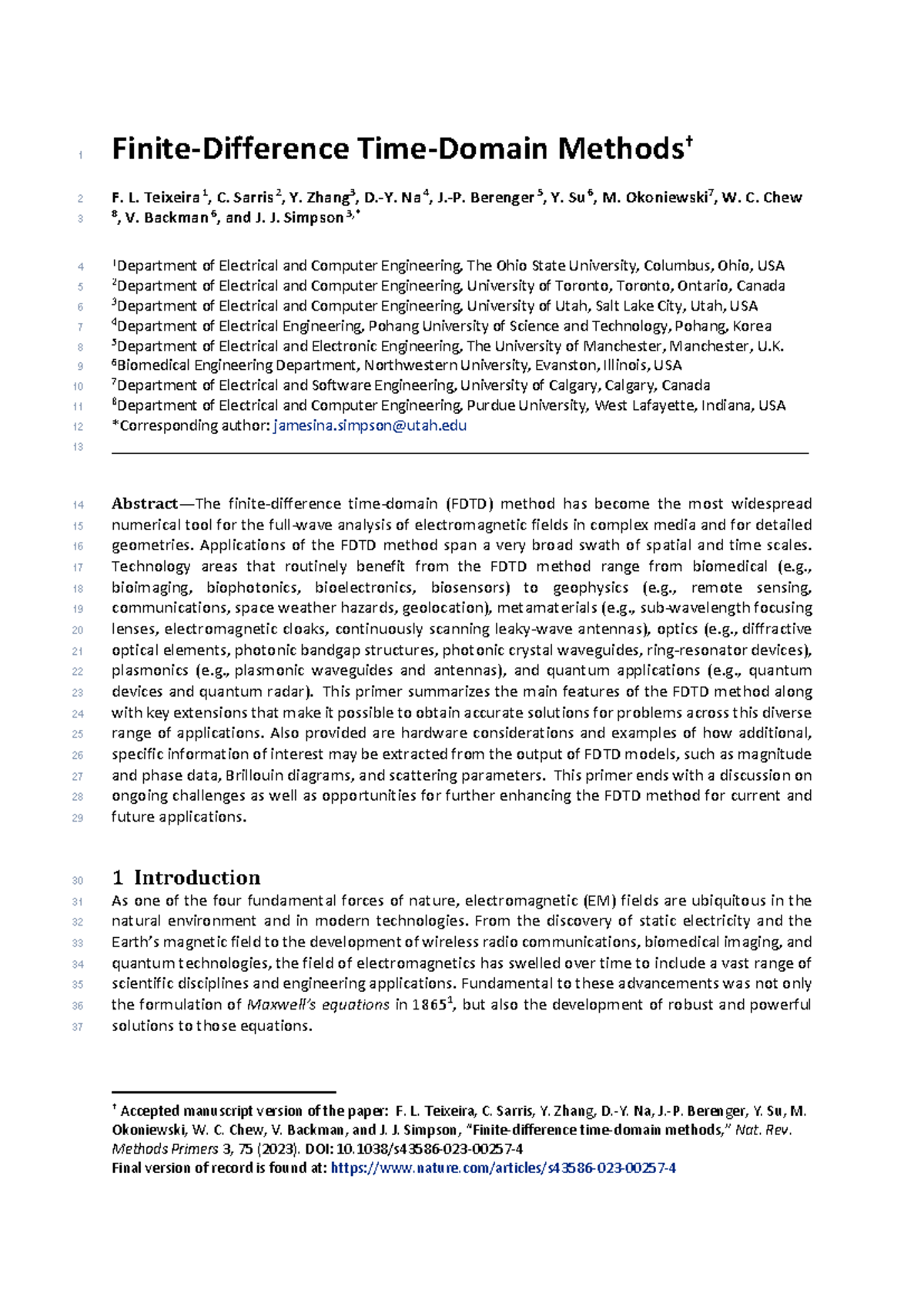 FDTD Method Primer: Applications and Challenges in EM Analysis - 111 ...