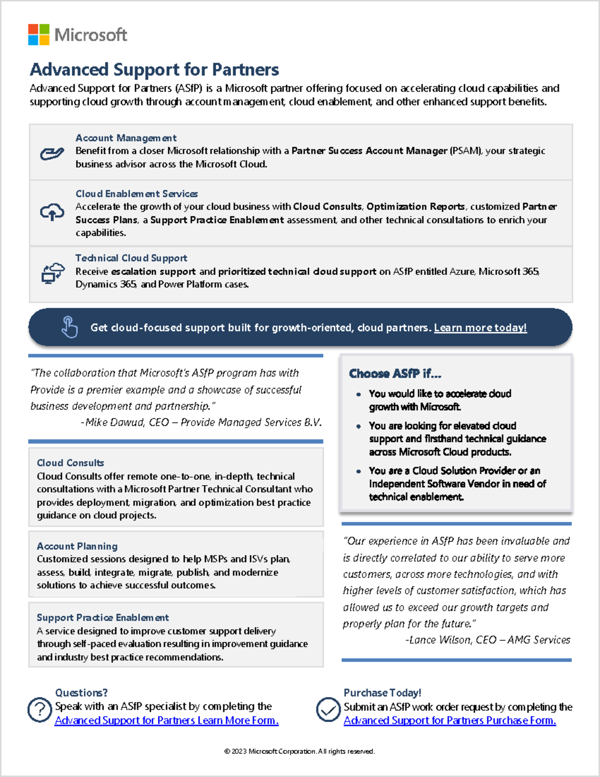 Advanced Support for Partners (ASfP) Overview and Benefits - Studocu