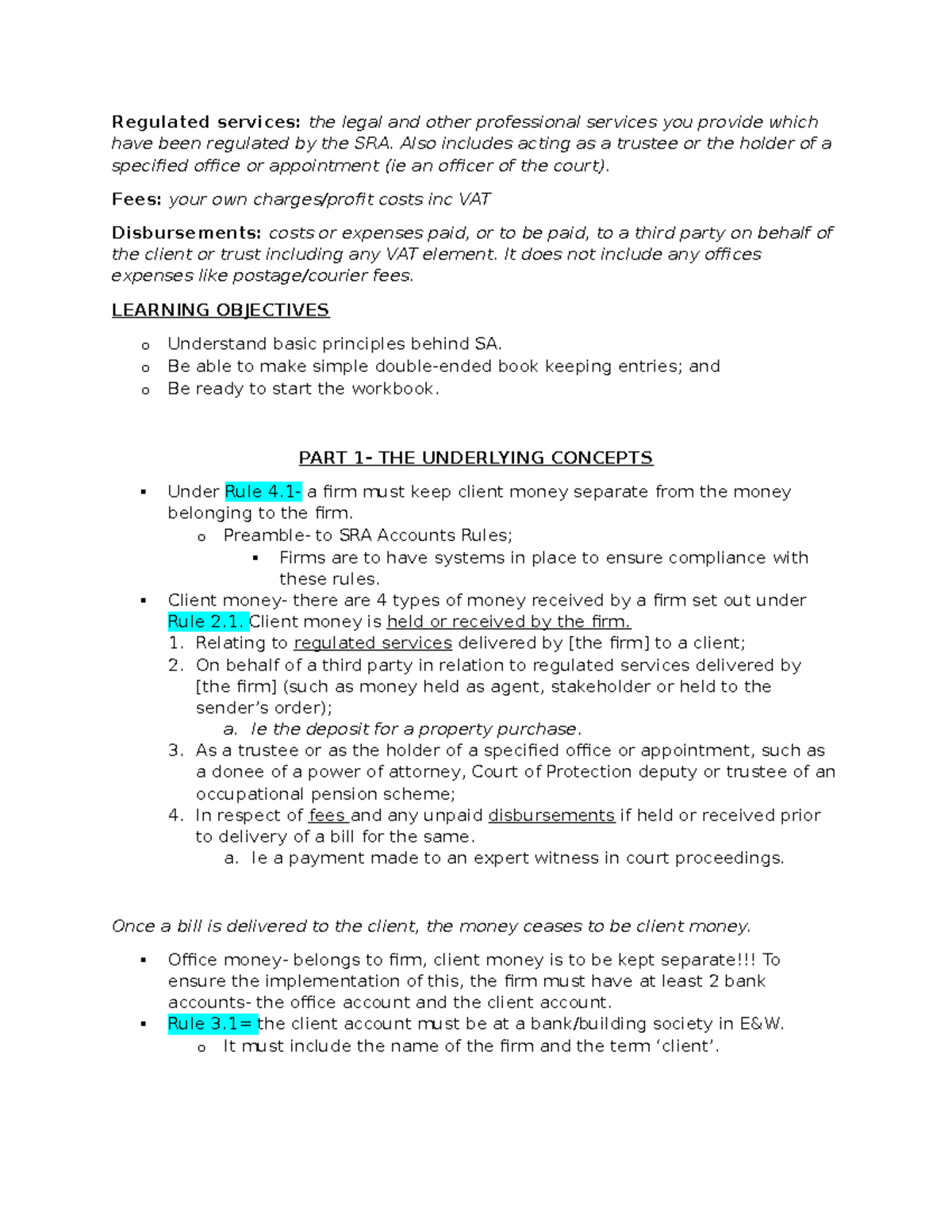 SA- Intro Lecture Notes - Regulated services: the legal and other ...