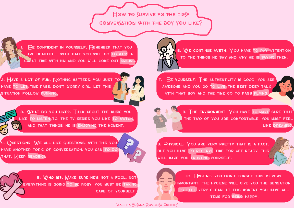How to Survive Your First Conversation with a Boy You Like - Studocu
