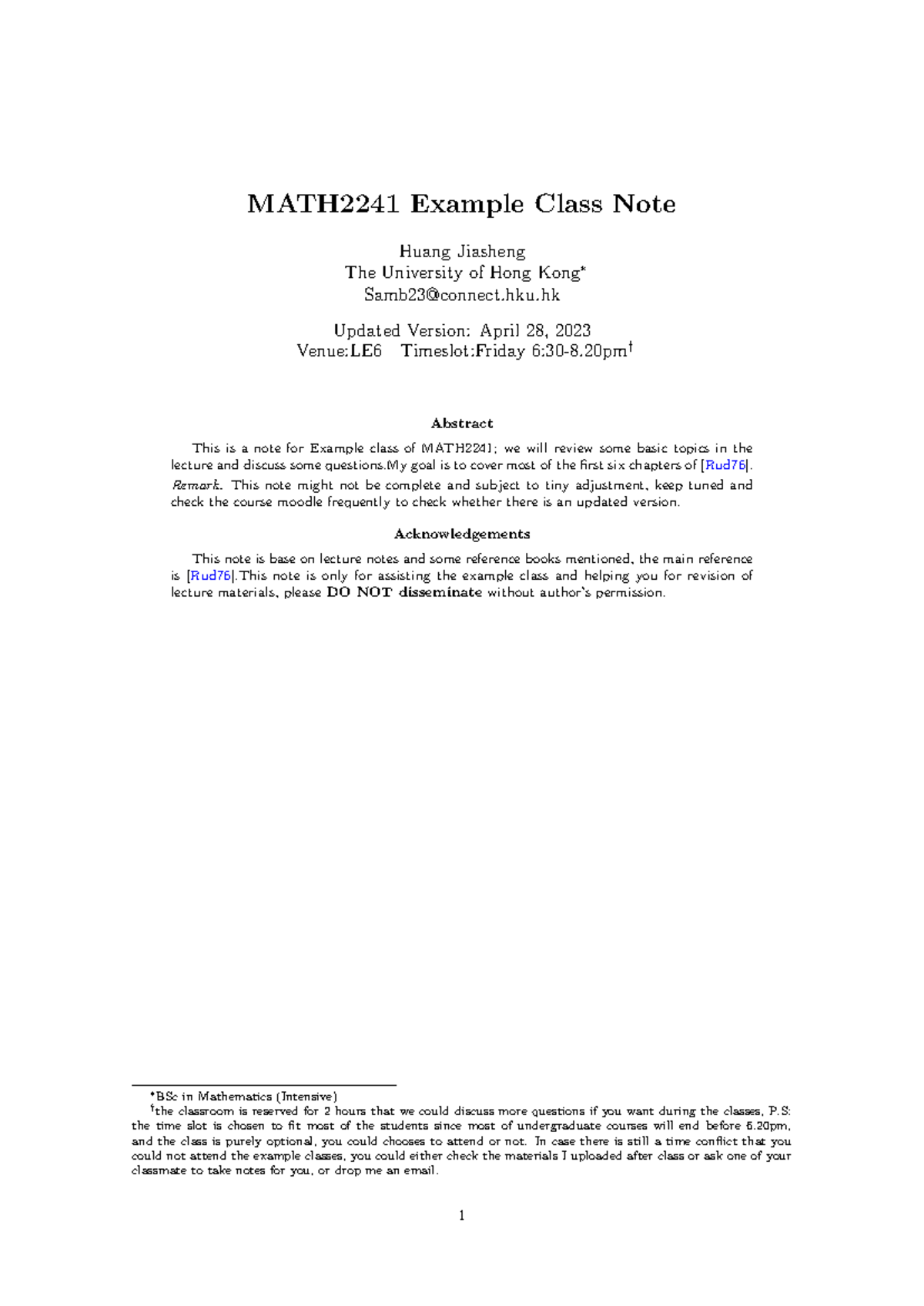 MATH2241 Example Class Notes: Key Concepts and Problem Solutions - Studocu