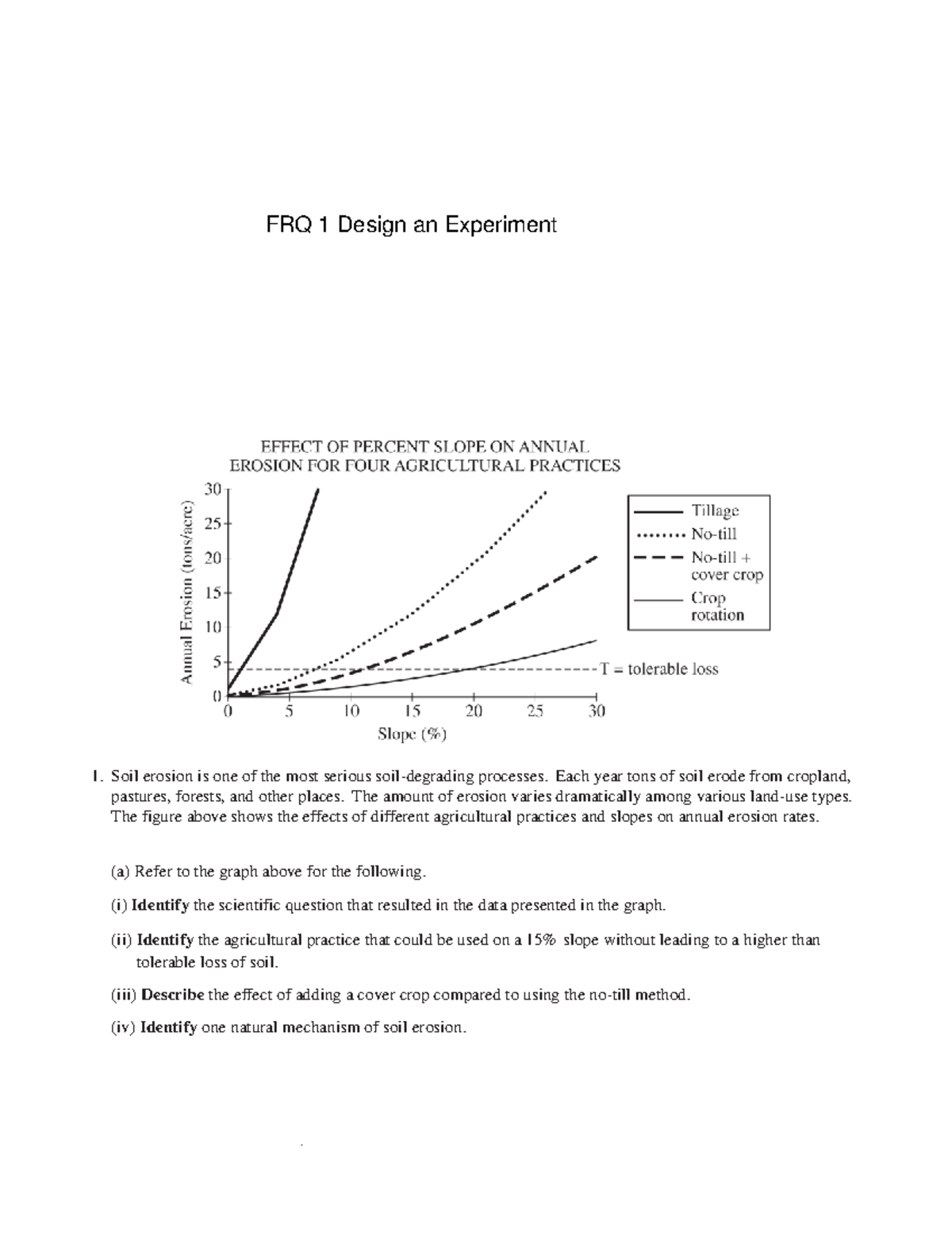 Environmental Science 2021 FRQ Practice Questions and Guidelines - Studocu