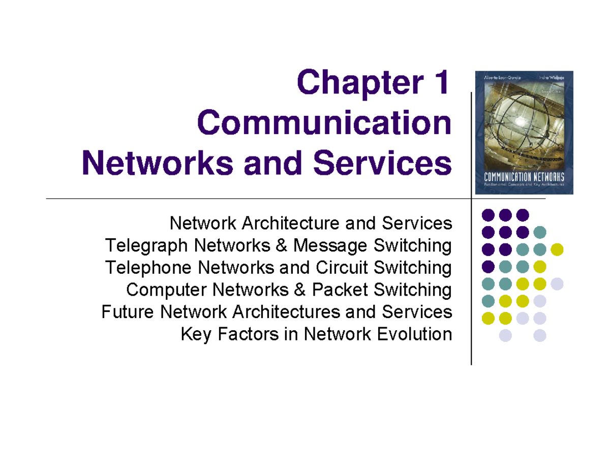 LGW2EChapter 1Presentation - Chapter 1 Communication Networks and ...