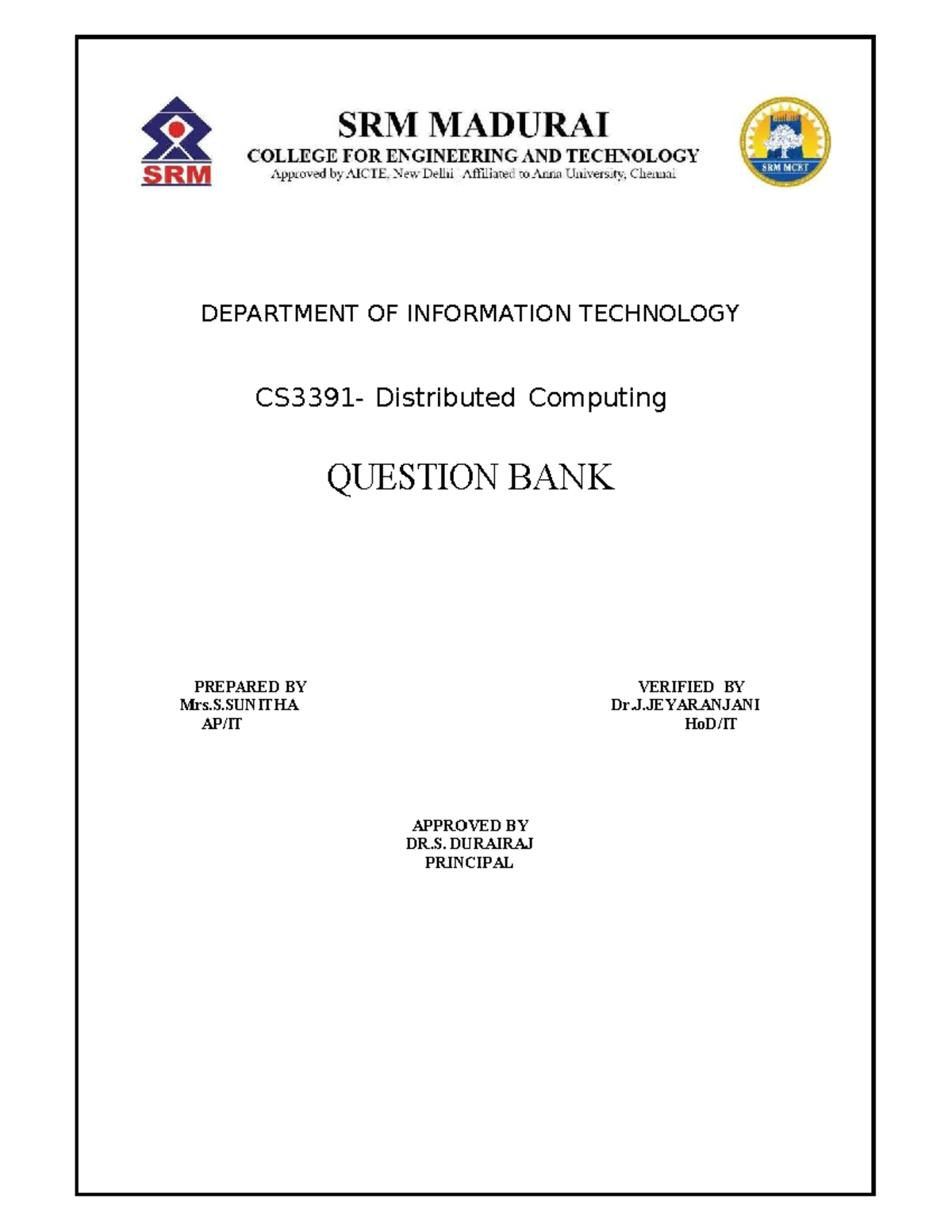 DC UNIT 1 QUESTION BANK - Distributed Computing Essentials - Studocu