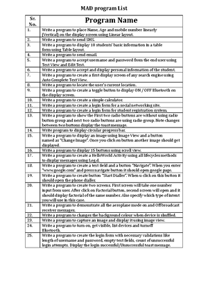 Mad 21-32 - It is solve practical of mad - MAD (Mobile Application ...