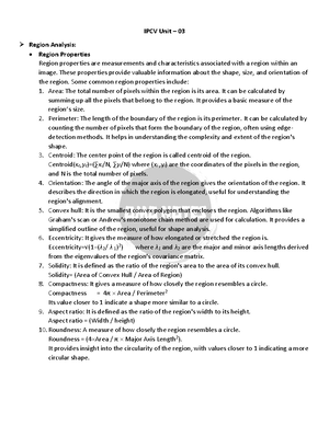 IPCV Unit 04 - Facet Model Recognition and Image Processing Techniques ...